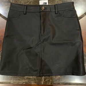 Faux Leather Skirt